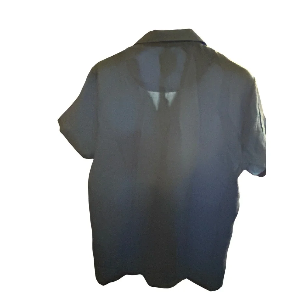 Paraffin Couture BABY BLUE Short Sleeve Button Up‎ Shirt Size Small